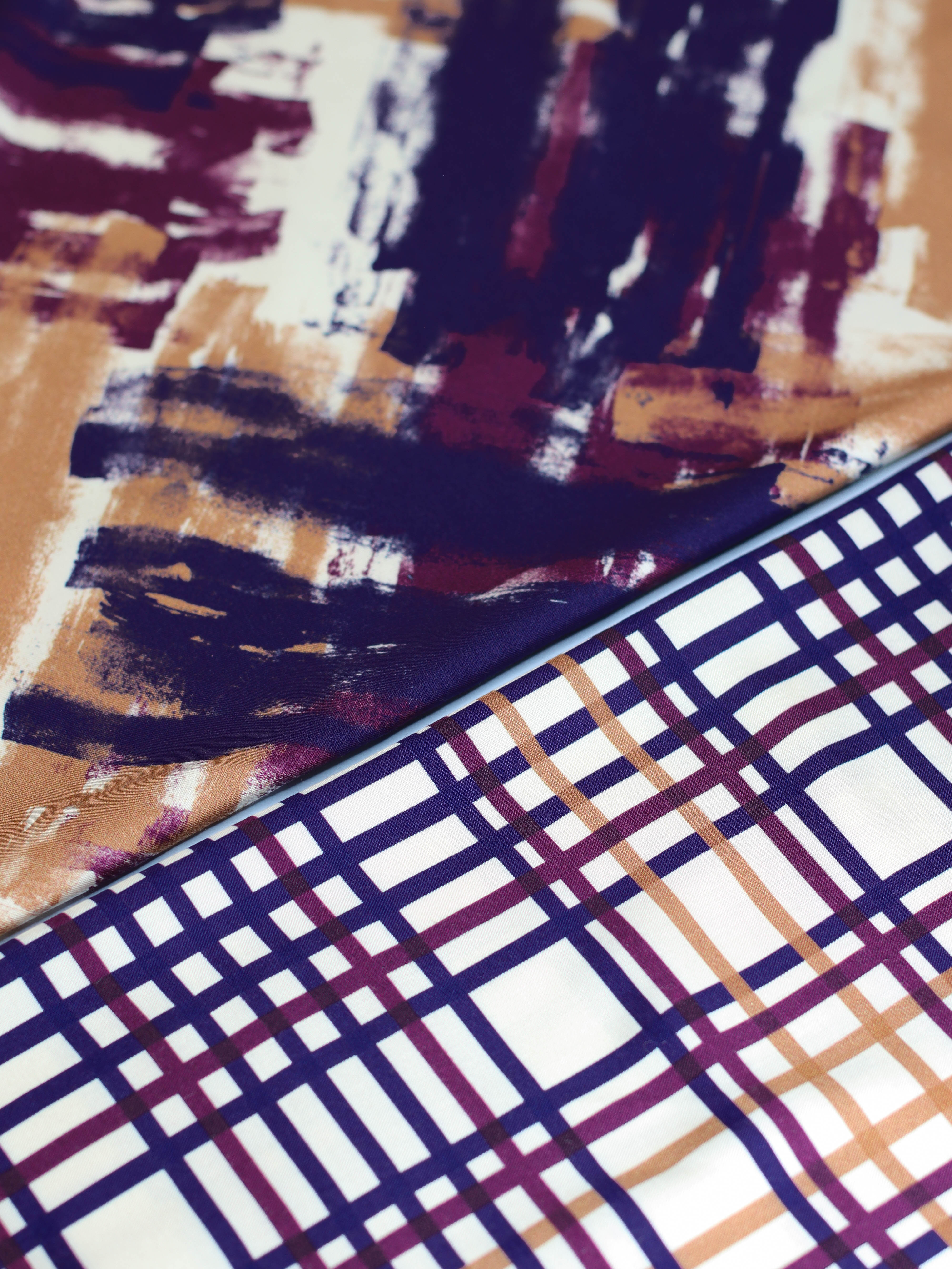 Vila Grid - Viscose twill