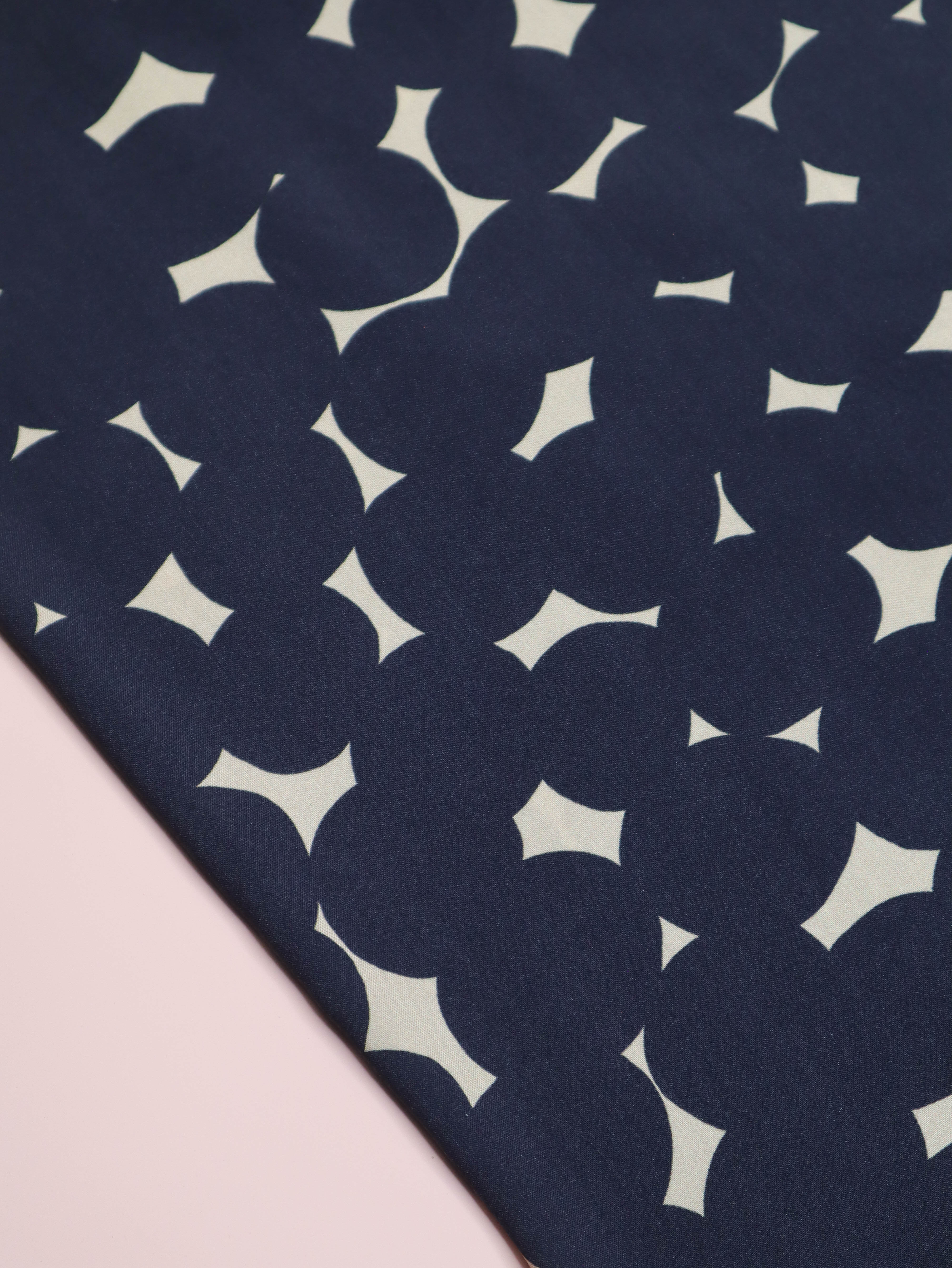 Dotty Dark Navy - Viscose