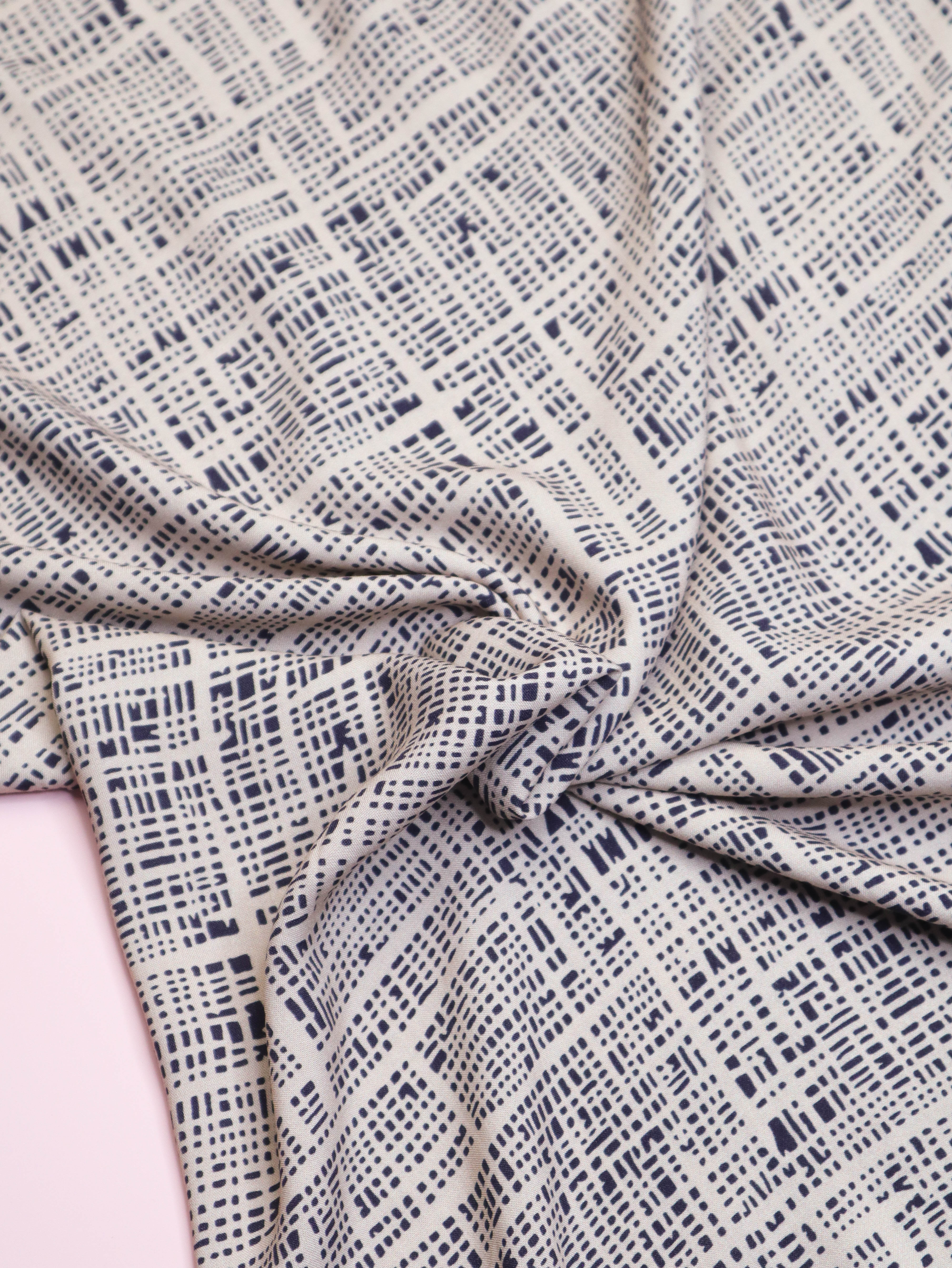 Path Dark Navy - Viscose